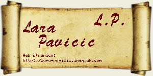 Lara Pavičić vizit kartica